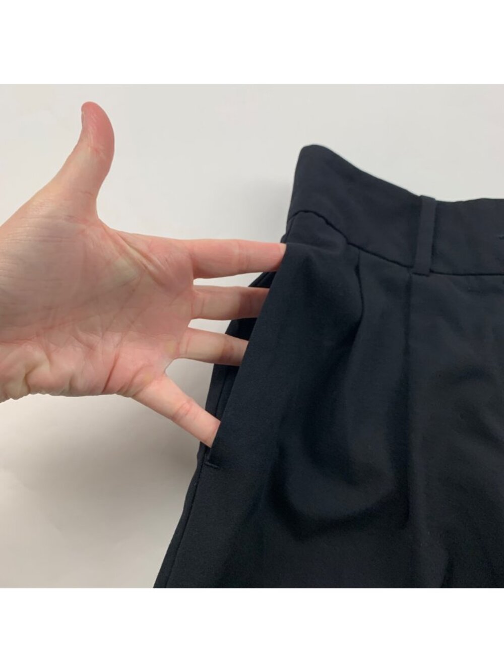 Zara Black High Rise Pleated Front Relaxed Leg Trouser Pant S - Picture 3 of 7